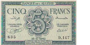 Banknote from Algeria