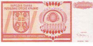 Banknote from Croatia