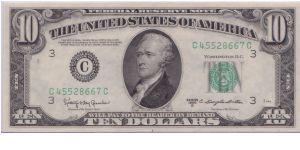 1950 D $10 PHILADELPHIA FRN Banknote