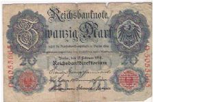 20 MARK

O-5055665

19.2.1914

P # 46 B Banknote