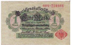1 MARK

905-463209

12.8.1914

P # 51 Banknote