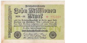 10 MILLIONEN MARK

MM-44

* 227318

P # 106 D Banknote