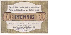 10 PFENNIG Banknote