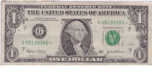 2003 $1 CHICAGO FRN 

**STAR** NOTE Banknote