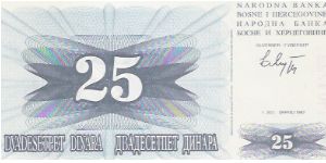 Banknote from Bosnia