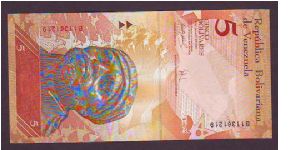 5 boliavers Banknote