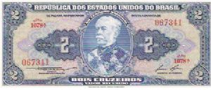 2 CRUZEIROS

SERIE 1078a

067341

P # 151 B Banknote