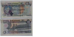 Northern Ireland. 5 Pounds. Bank of Ireland.  Banknote