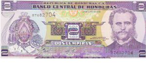 2 LEMPIRAS

R 7682704

NEW 2006 ISSUE Banknote
