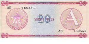 20 PESOS

AE 169555

P # FX 5 Banknote
