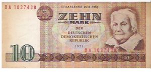 10 MARK

BA 1037438

P # 28 B Banknote