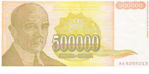 500,000 DINARA

AA 6255213

P # 143 A Banknote