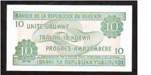 Banknote from Burundi