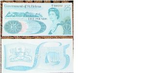 Saint Helena. 5 Pounds. Q Elizabeth II. Banknote