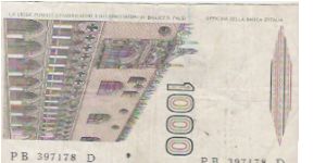 Banknote from Italy