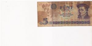 5 MARK

VH 729951

P # 27 Banknote