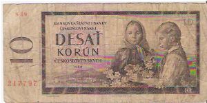 10 KORUN

S89

217797

P # 88 B Banknote