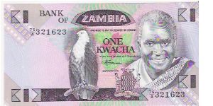 1 KWACHA

76/A  321623

P # 23 B Banknote