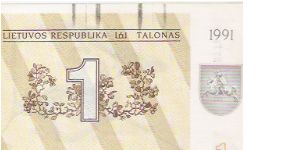 Banknote from Lithuania