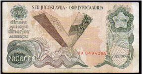 Banknote from Yugoslavia