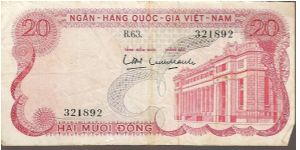 Vietnam - South

P24
20 Dong Banknote