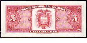 Banknote from Ecuador