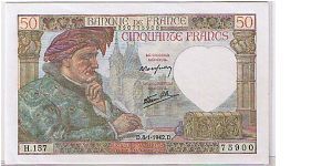 FRENCH 50 FRANCS Banknote