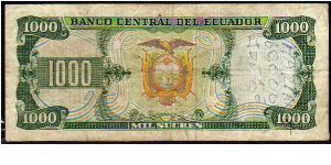 Banknote from Ecuador