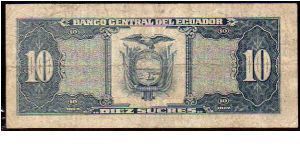 Banknote from Ecuador