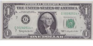 1963 $1 CHICAGO FRN  **STAR** NOTE Banknote