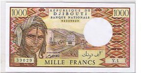 DJIBOUTI 1000 FRANCS Banknote