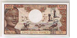 CHAD 500 FRANCS Banknote