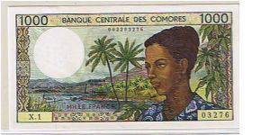 COMORES 1000 FRANCS Banknote