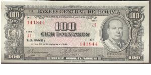 100 Bolivianos Banknote