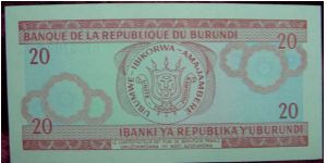 Banknote from Burundi