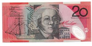 20 dollar note, polymer Banknote