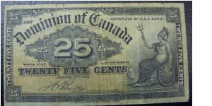 25 cents, Dominion of Canada Banknote