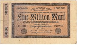 P93
1 Million Mark Banknote