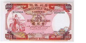 MERCANTILE BANK
$100 SCARCE Banknote