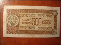 Banknote from Yugoslavia