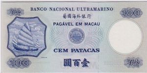 Banknote from Macau