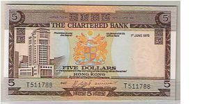 CHARTERED BANK $5
THE LAST $5 FROM CHARTERED Banknote