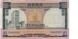 CHARTERED BANK $10
 -ND- Banknote