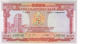 CHARTERED BANK $100 SCARCE Banknote