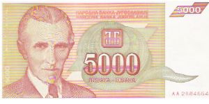 5000 DINARA

AA2884664

P # 128 Banknote
