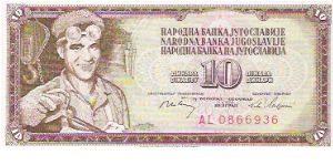 10 DINARA

AL0866936

1.5.1968

P # 82 A Banknote