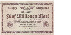 BERLIN 22.8.1923

RB 64477 Banknote