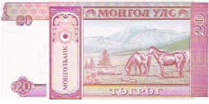 Banknote from Mongolia