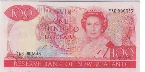 NZ $100 RADAR Banknote