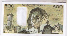 FRANCE- 500 FRANCS Banknote